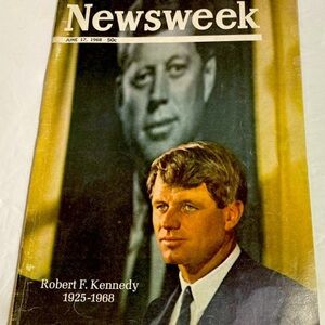 1968 Newsweek Magazine Death of Robert F Kennedy RFK Andy Warhol Drysdale Vtg